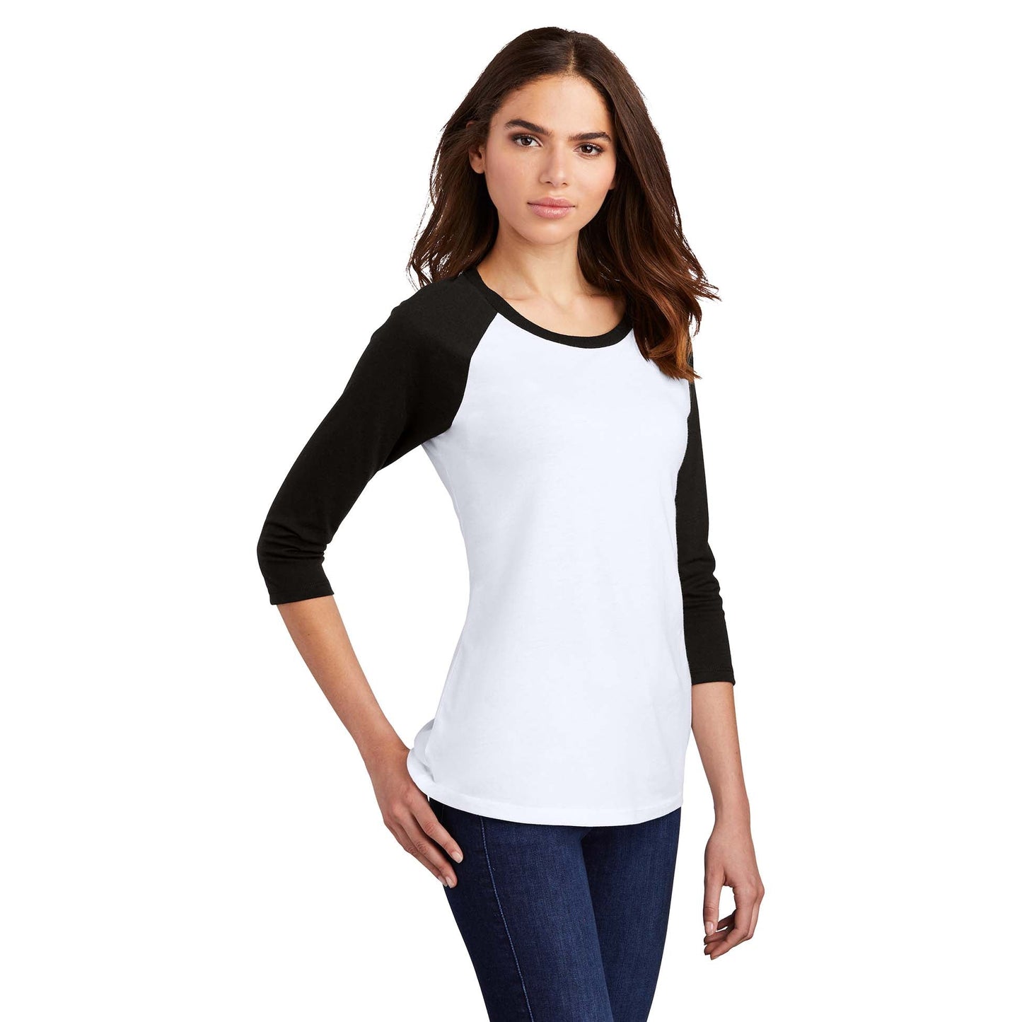 Grey Frost/White T-Shirt - District - Soft Blend - Unique Style