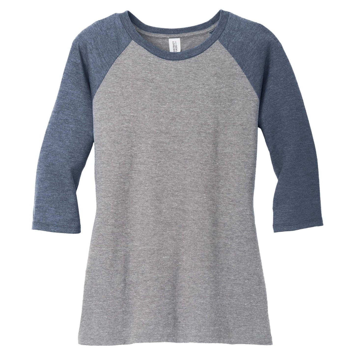 Grey Frost/White T-Shirt - District - Soft Blend - Unique Style