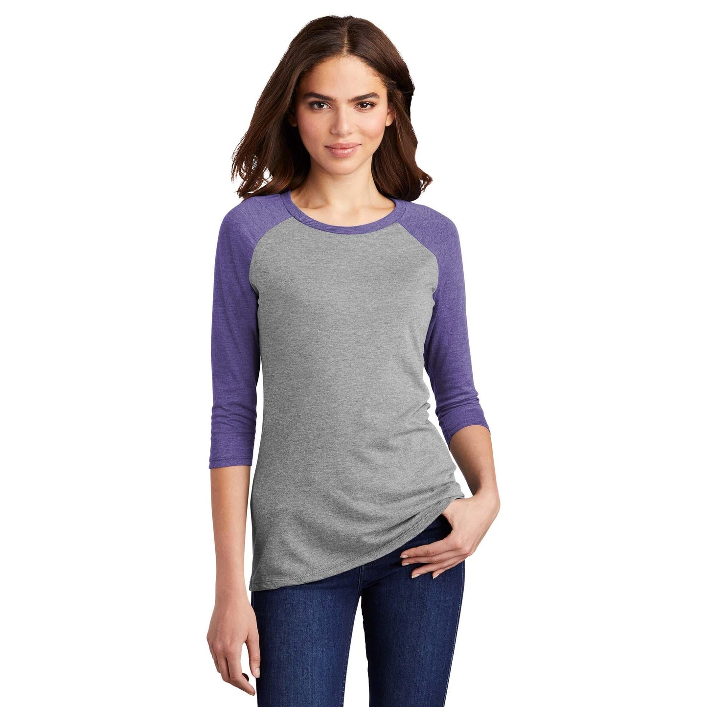 Grey Frost/White T-Shirt - District - Soft Blend - Unique Style