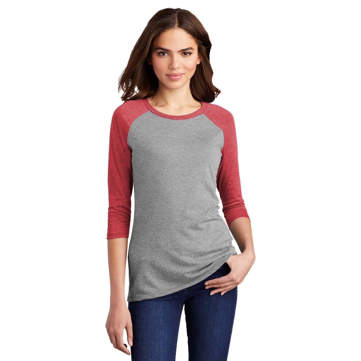 Grey Frost/White T-Shirt - District - Soft Blend - Unique Style