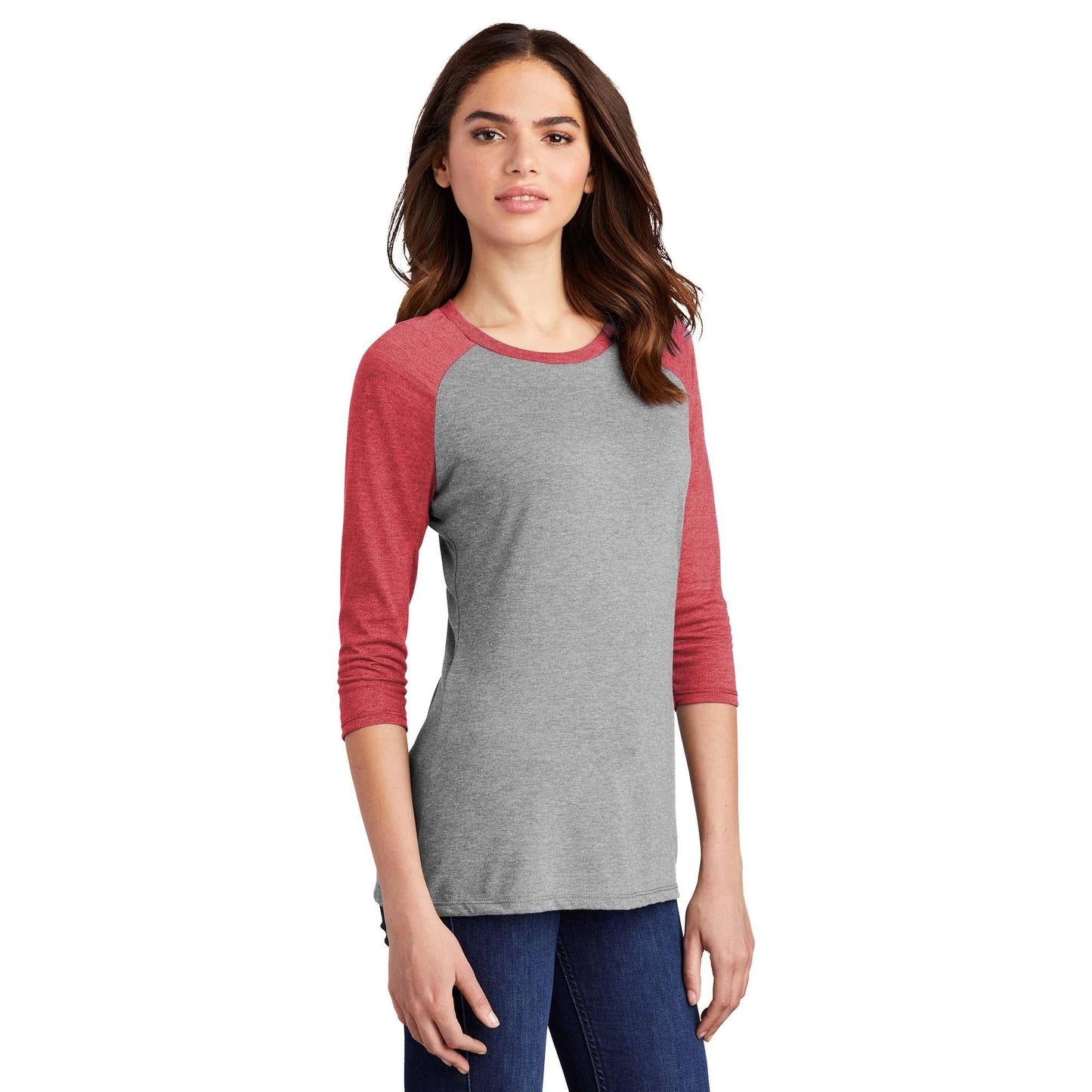 Grey Frost/White T-Shirt - District - Soft Blend - Unique Style