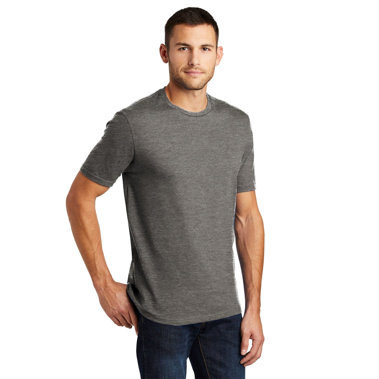 Jet Black T-Shirt - District - Soft Cotton Comfort