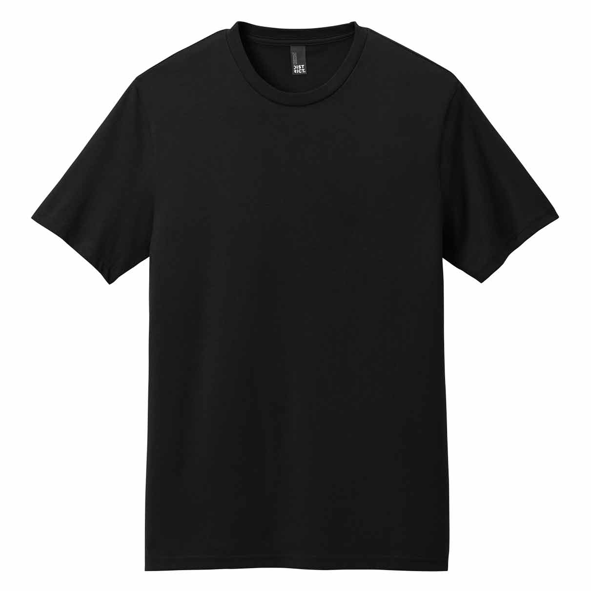 Jet Black T-Shirt - District - Soft Cotton Fabric