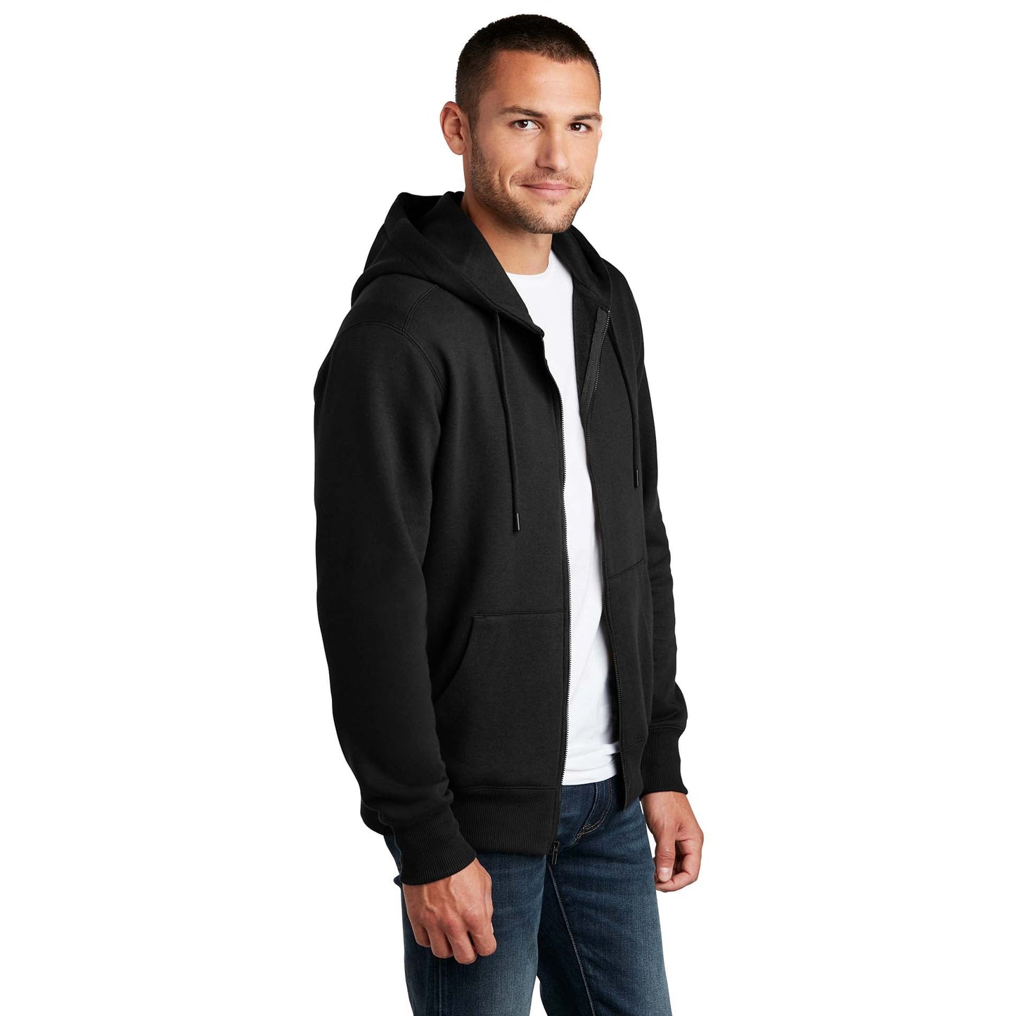 Jet Black Sweatshirt - District - Comfortable Fleece
