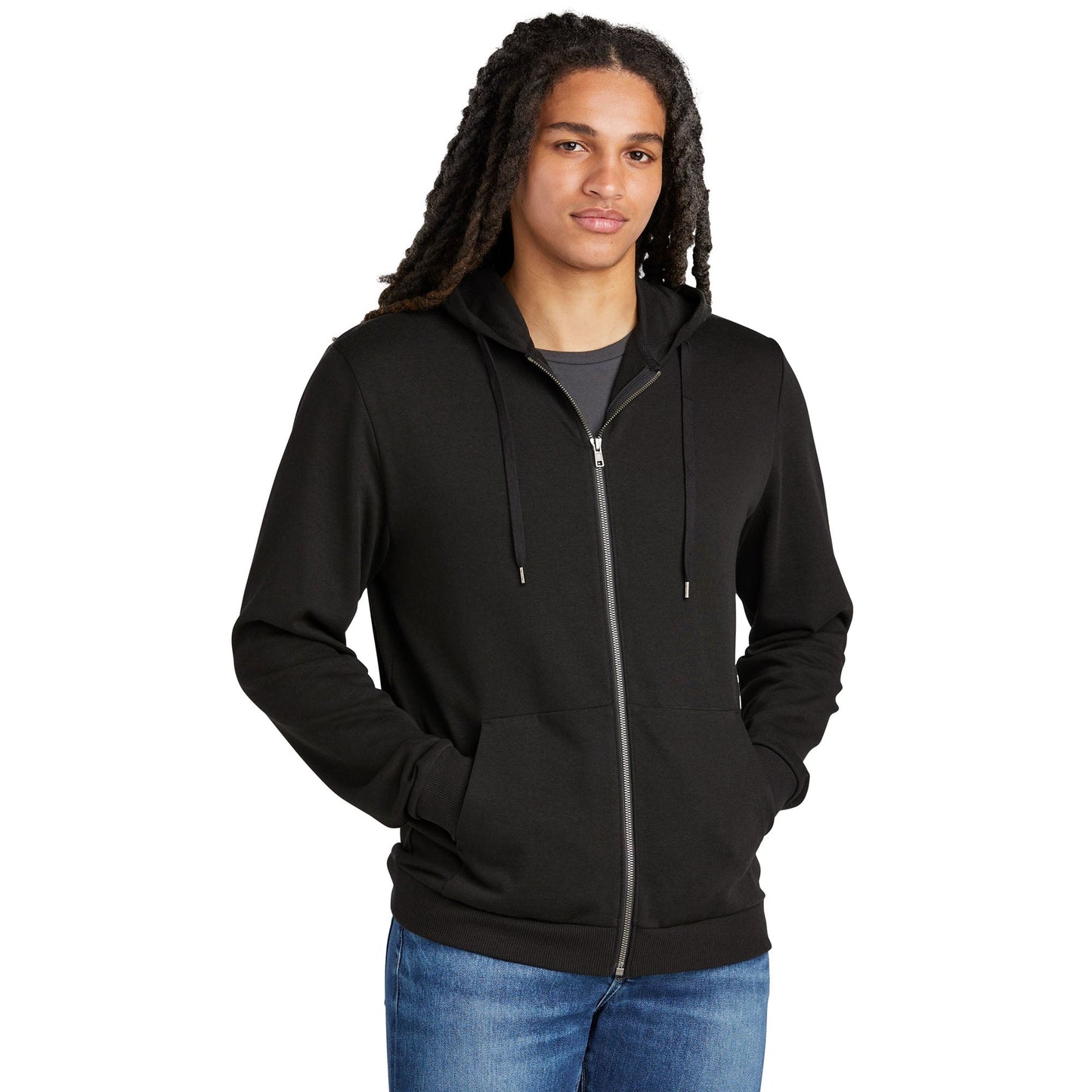 Black Hoodie - District - Soft Fleece - Comfortable Style