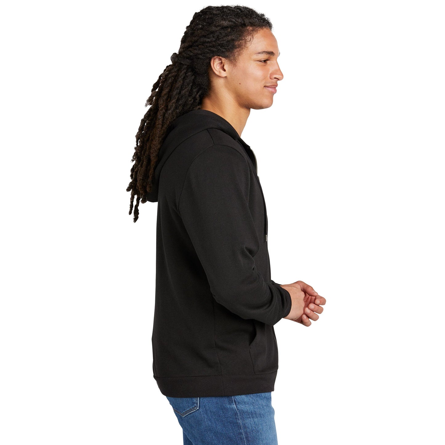 Black Hoodie - District - Soft Fleece - Comfortable Style