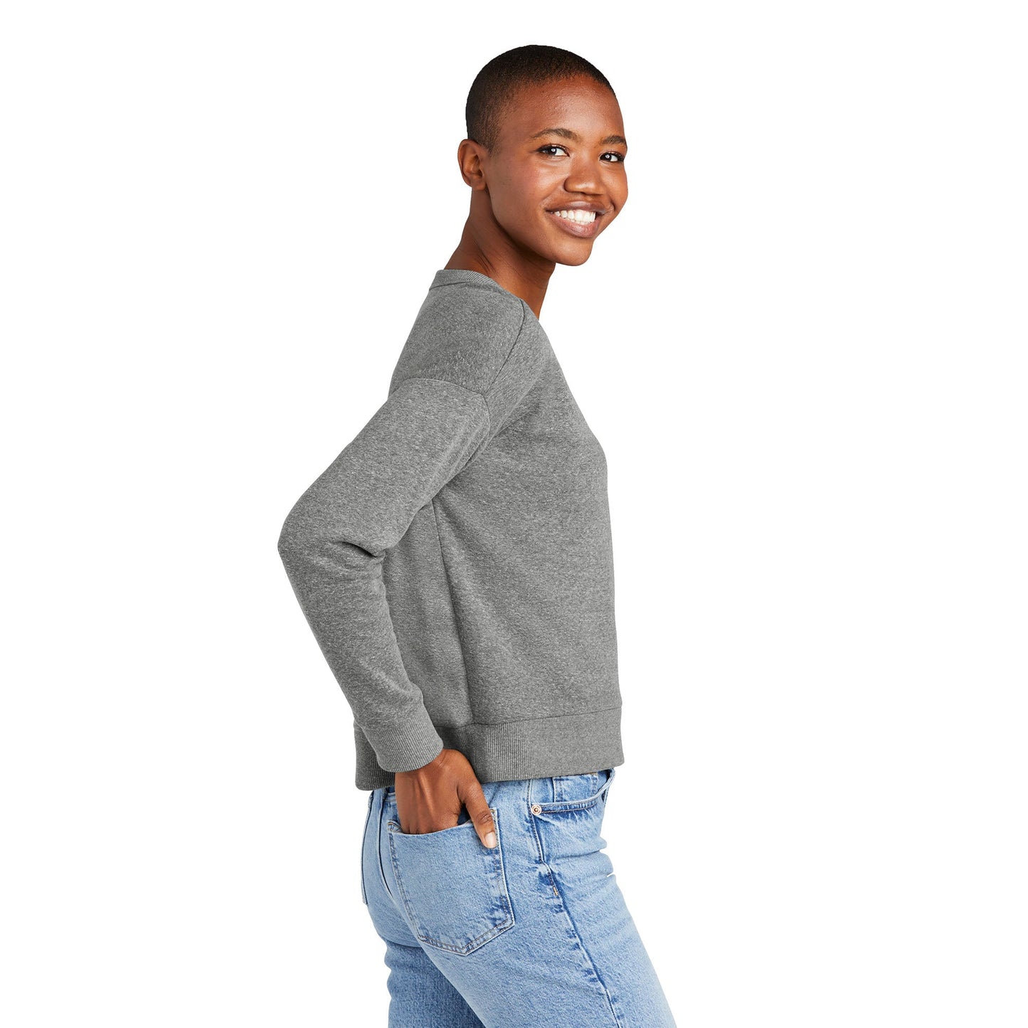 Black Sweatshirts - District - Cozy Fleece Blend - Apparel