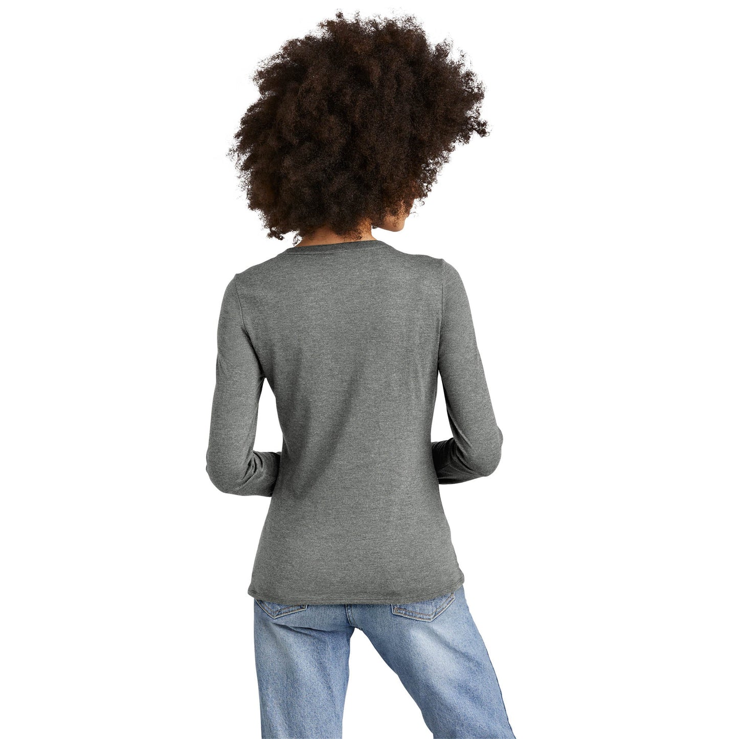 Black T-Shirts - District - Soft Long Sleeve Tee - Comfortable