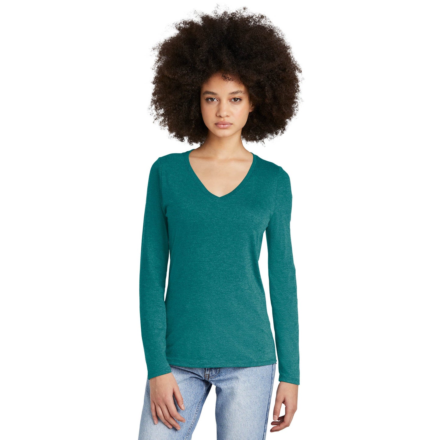 Black T-Shirts - District - Soft Long Sleeve Tee - Comfortable