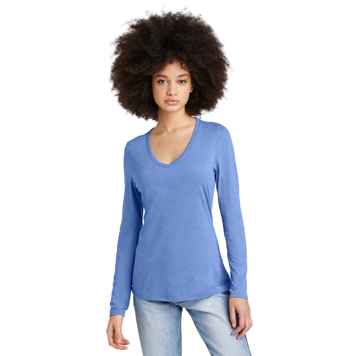 Black T-Shirts - District - Soft Long Sleeve Tee - Comfortable