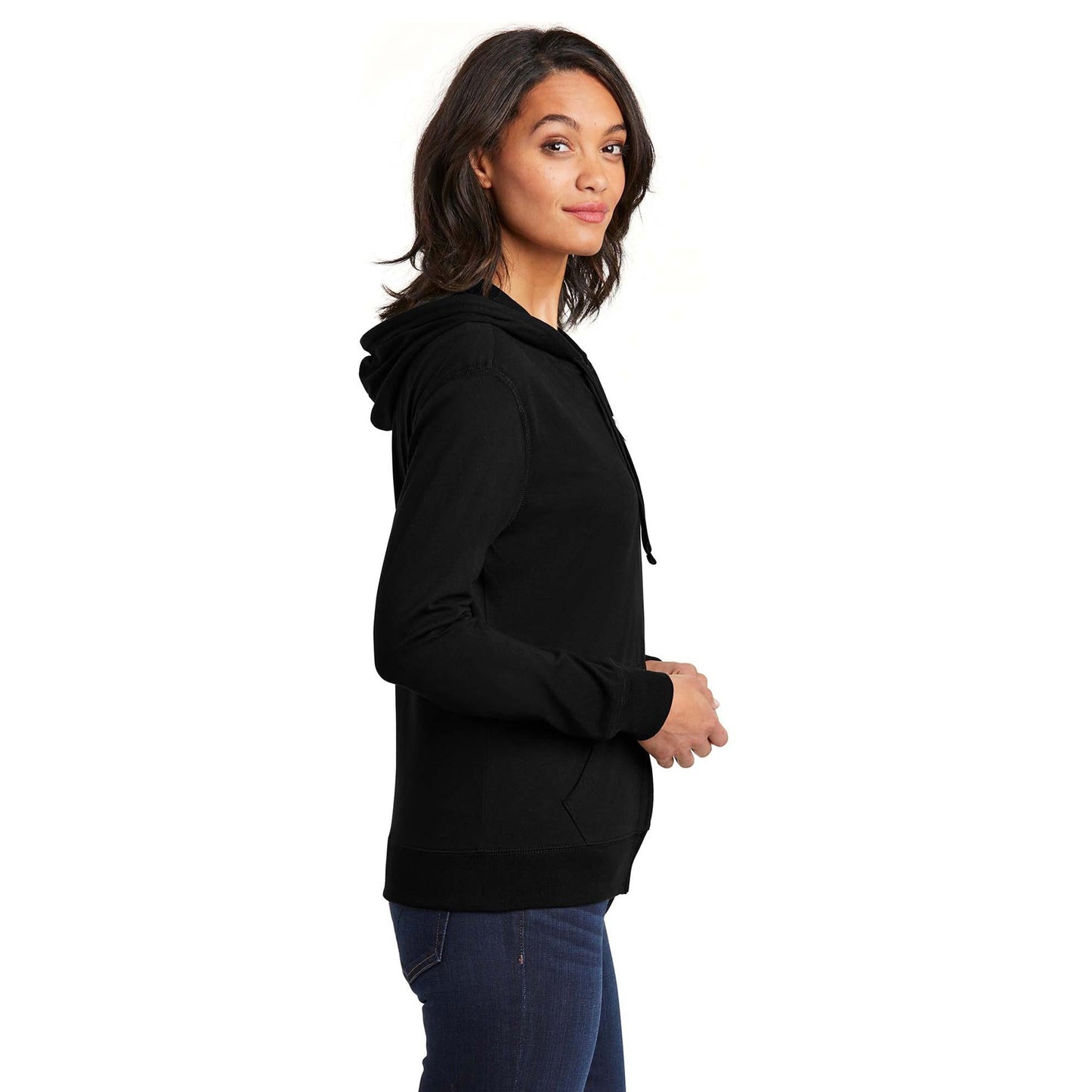 Black Lightweight Hoodie - District - Cozy Fabric