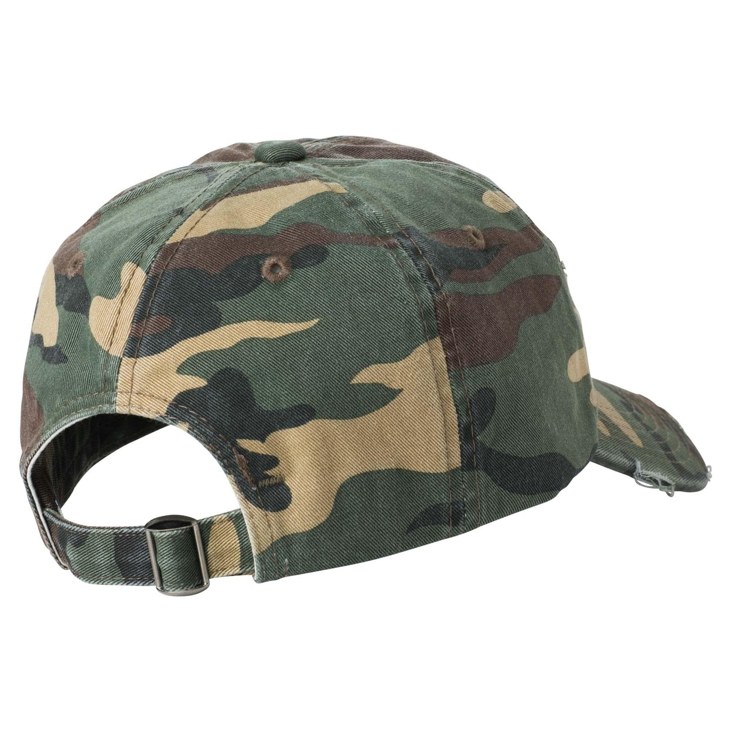Black Distressed Ball Cap - District - Cotton Twill