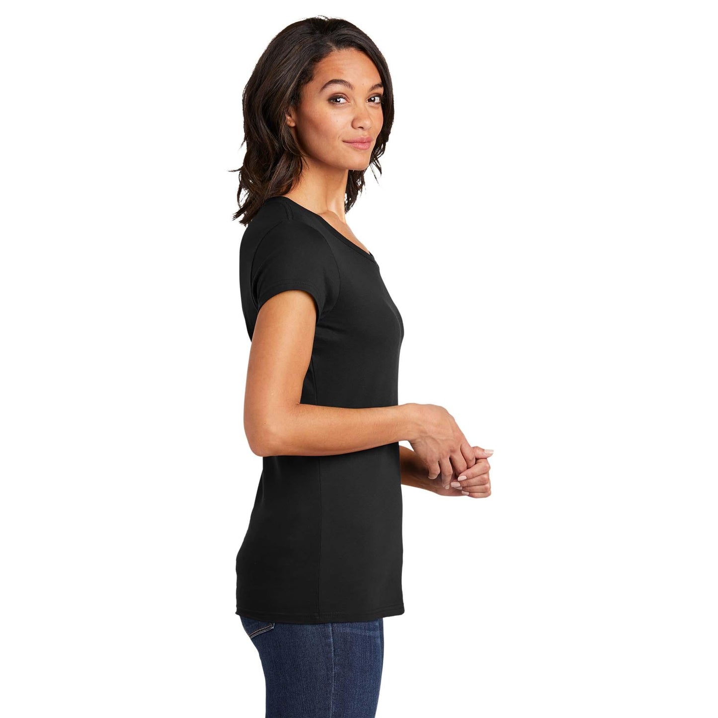 Black T-Shirts - District - Soft Cotton Tee - Comfortable Fit