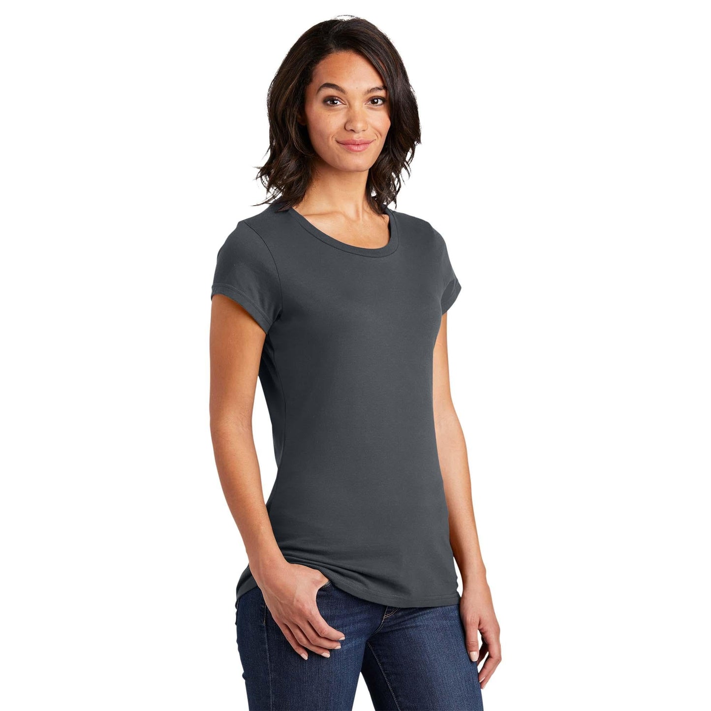 Black T-Shirts - District - Soft Cotton Tee - Comfortable Fit