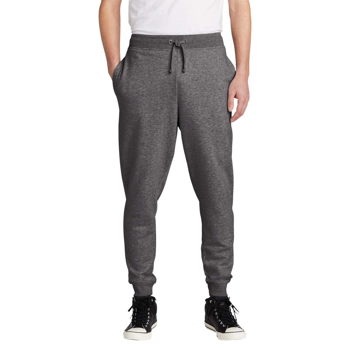 Black Sweatpants - District - Cozy Fleece Joggers - Soft Wear