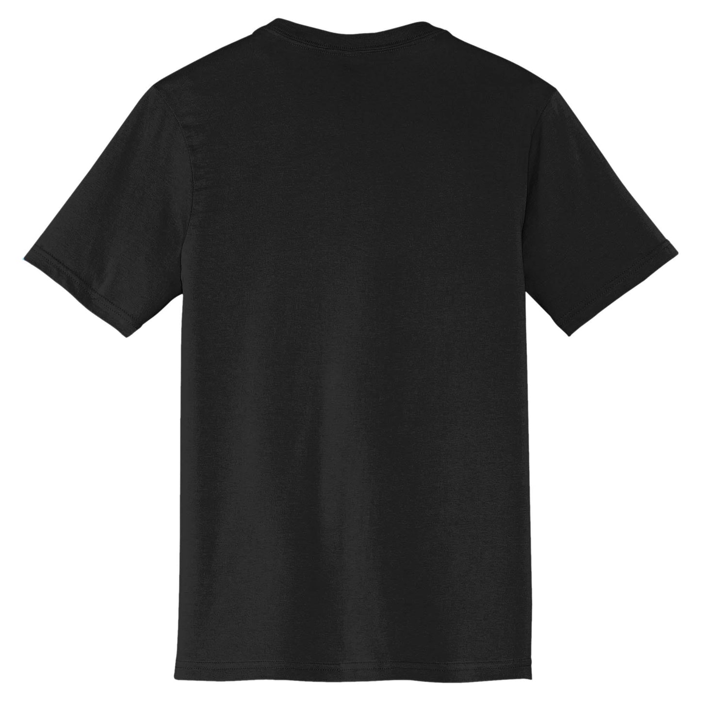 Black T-Shirts - District - V-Neck Style Cotton Blend