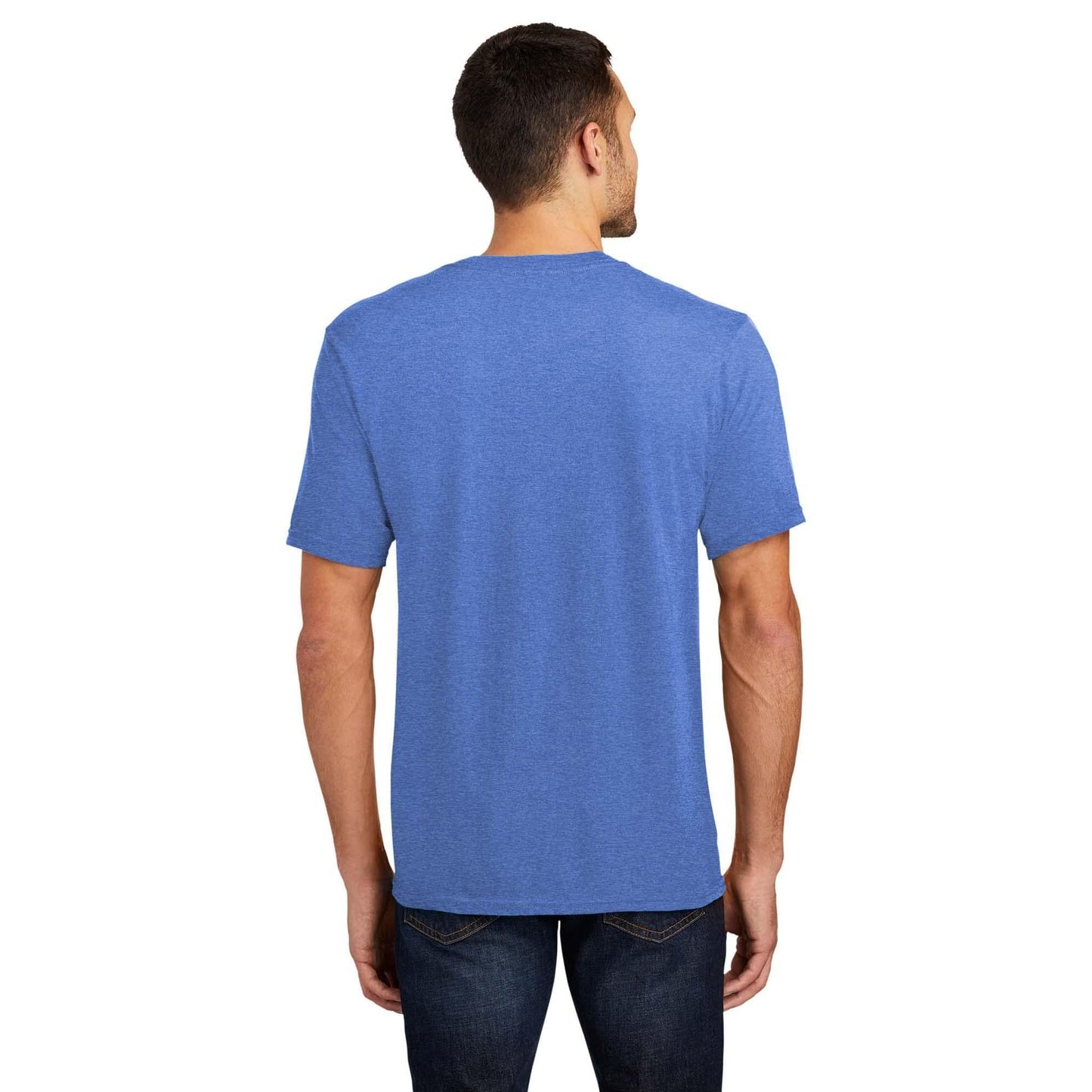 Black T-Shirts - District - V-Neck Style Cotton Blend