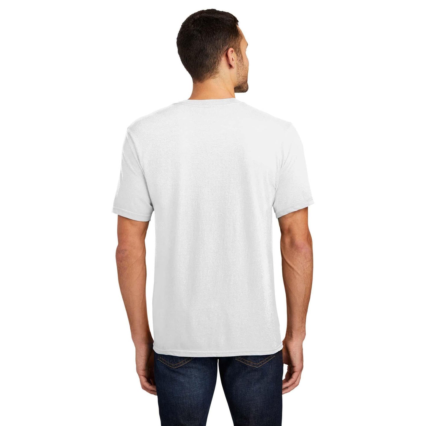 Black T-Shirts - District - V-Neck Style Cotton Blend