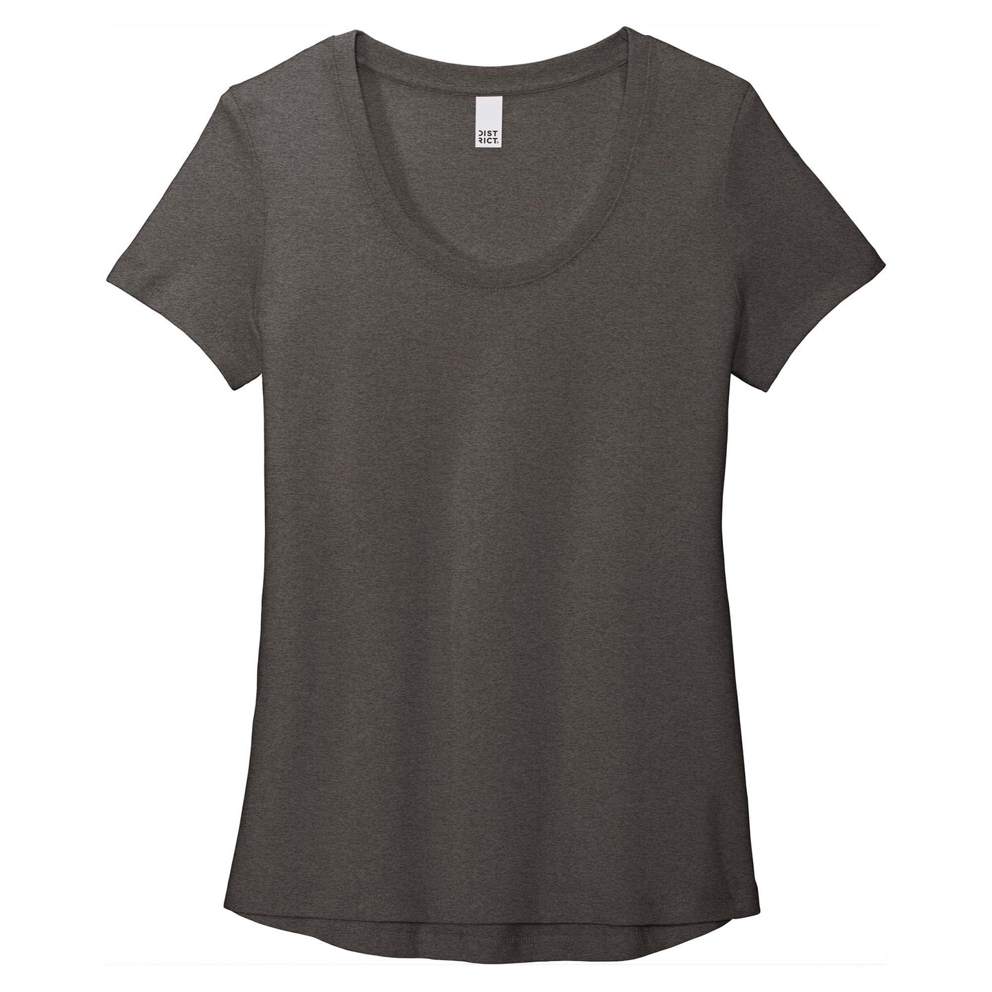 Black T-Shirt - District - Soft Flex Scoop Neck Design