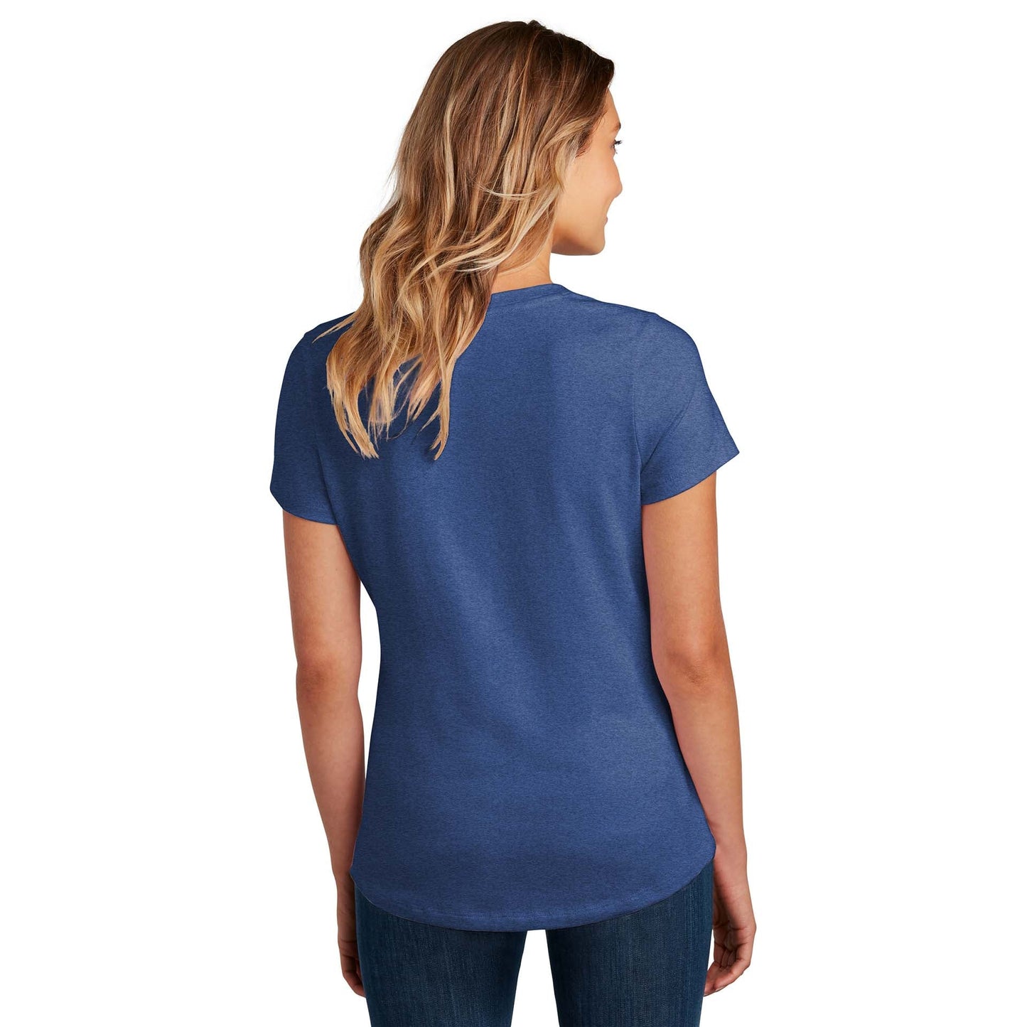 Black T-Shirt - District - Soft Flex Scoop Neck Design