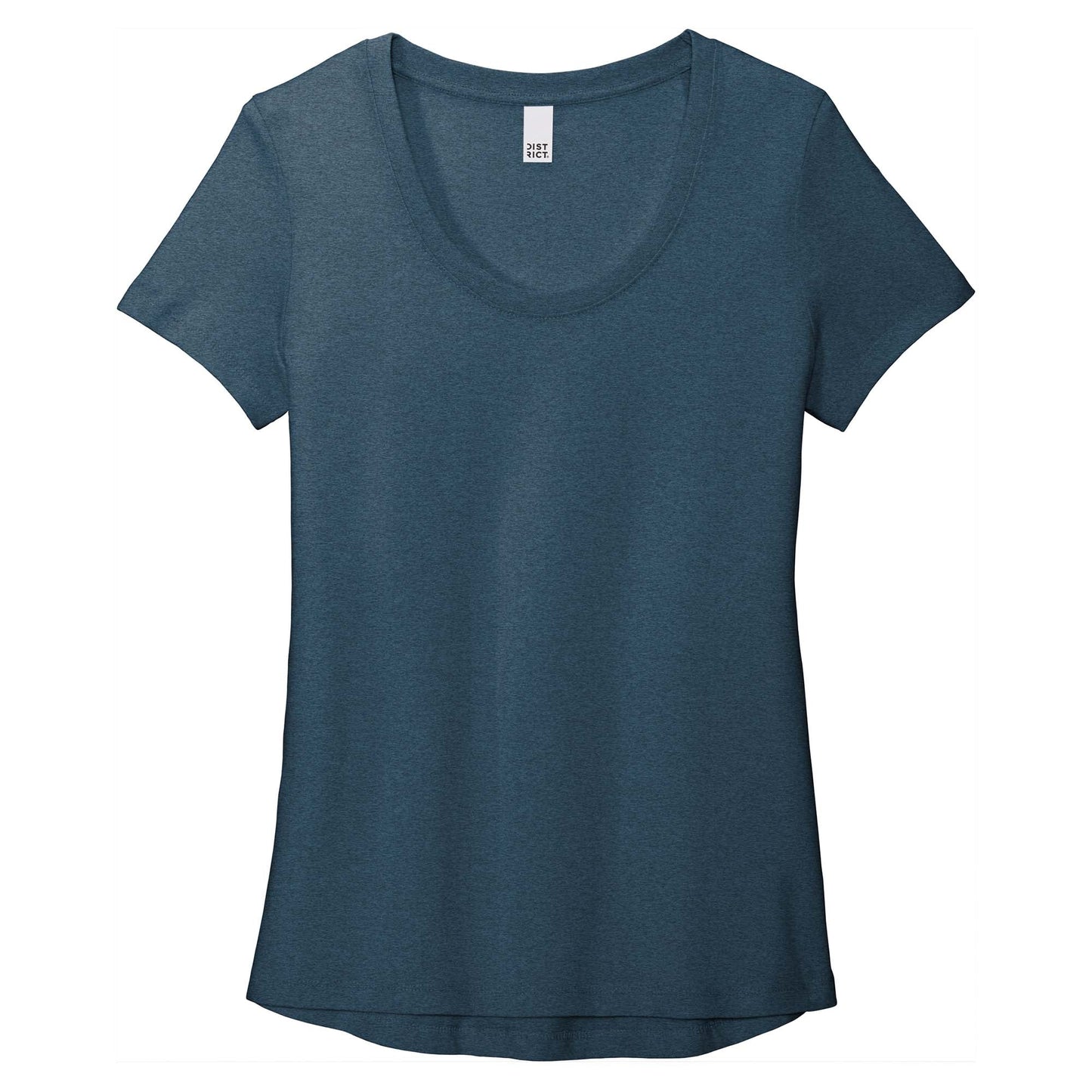 Black T-Shirt - District - Soft Flex Scoop Neck Design