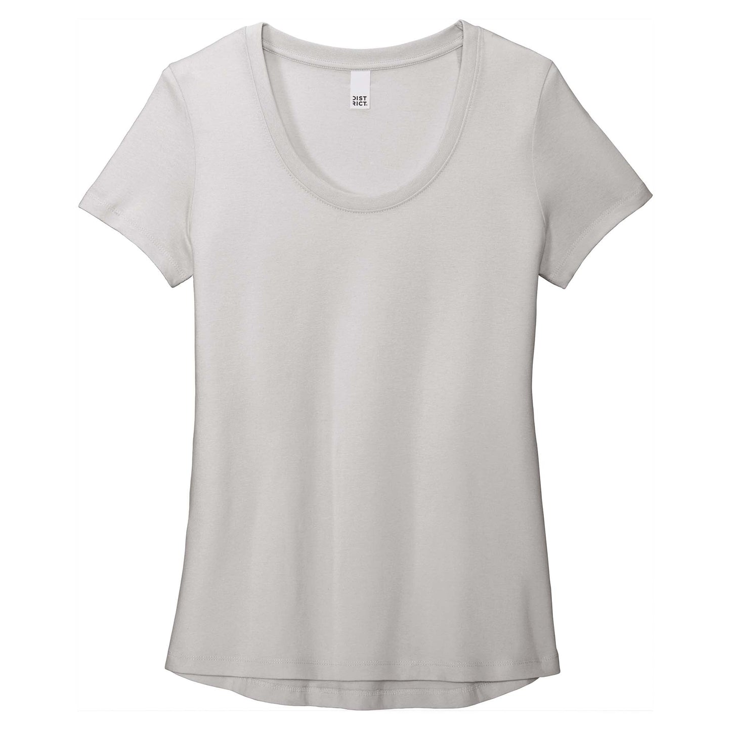 Black T-Shirt - District - Soft Flex Scoop Neck Design