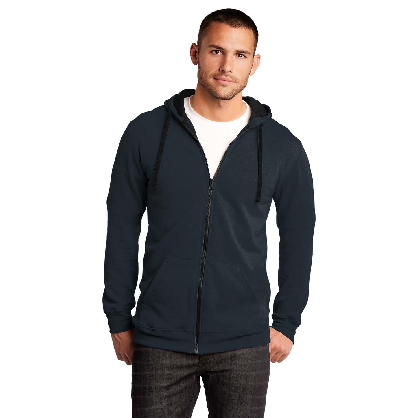 Black Sweatshirts - District - Fleece Hoodie - Cozy Style