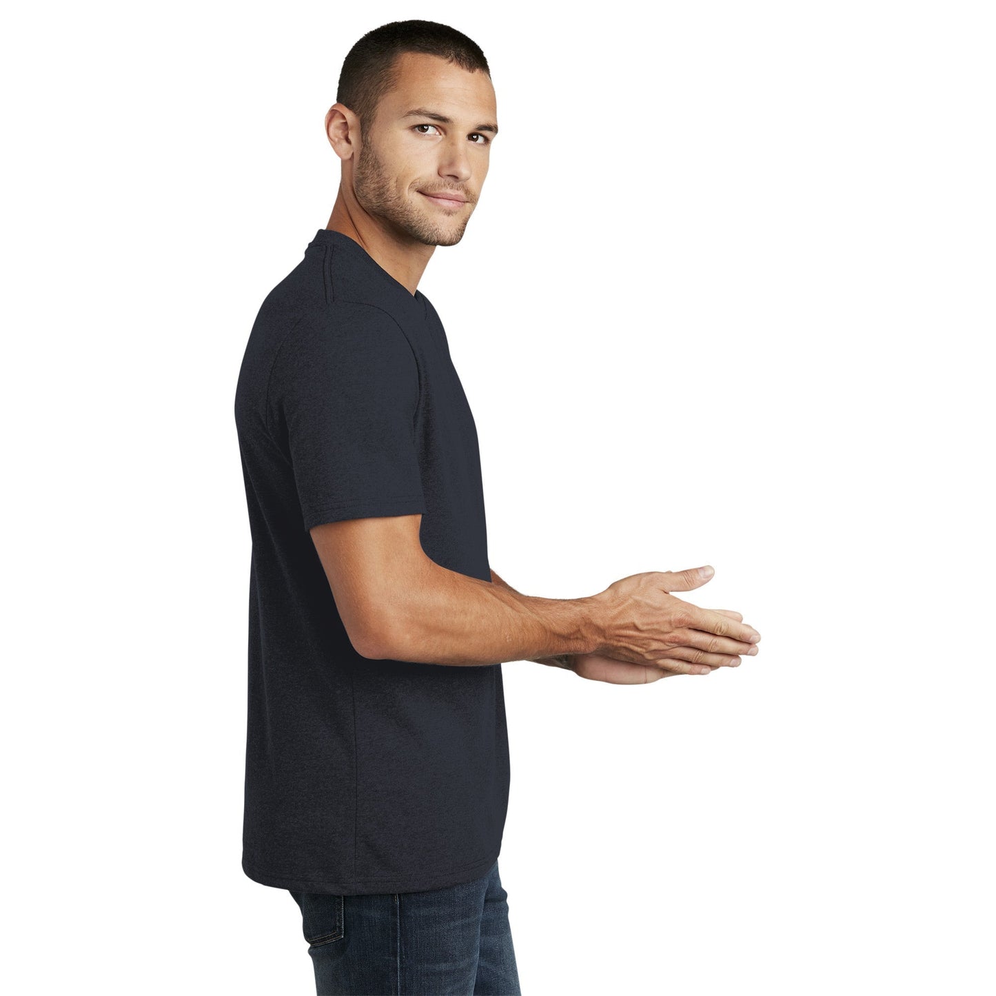 Black T-Shirts - District - Recycled Cotton Blend
