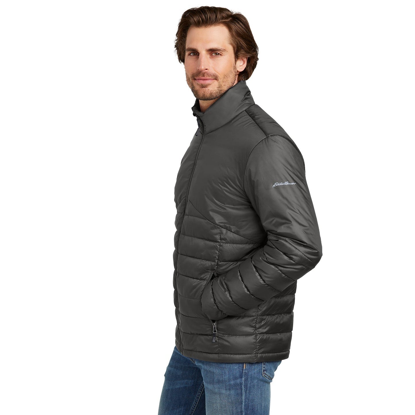 Deep Black Jacket - Eddie Bauer - Quilted Design