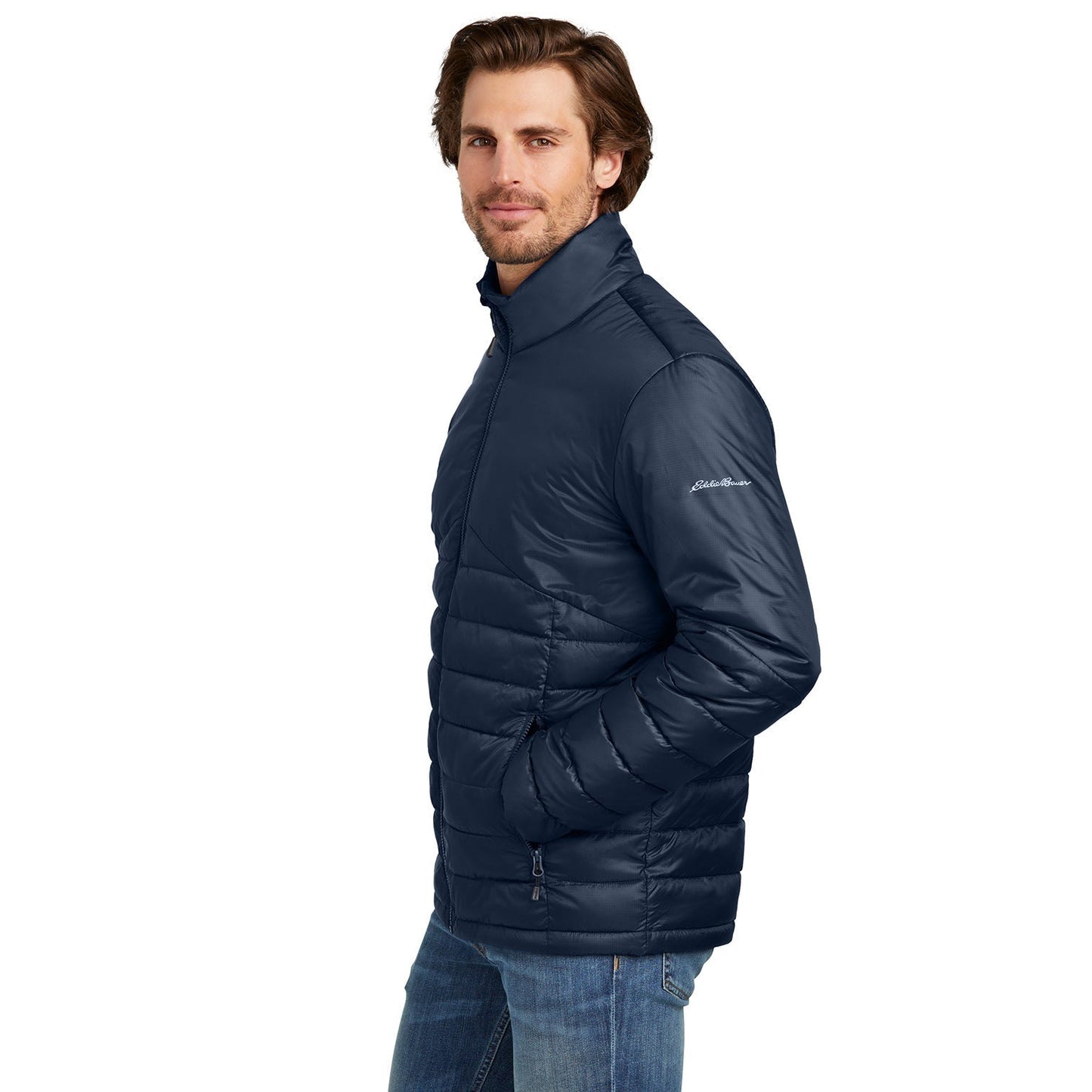 Deep Black Jacket - Eddie Bauer - Quilted Design