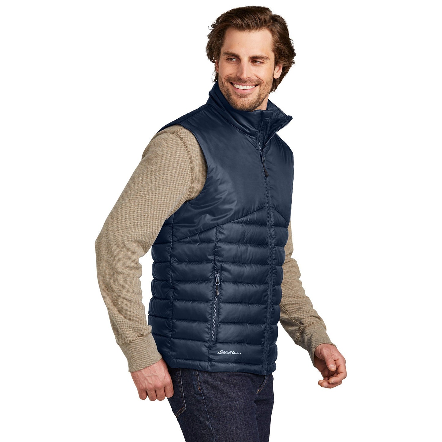 Deep Black Vests - Eddie Bauer - Quilted Design