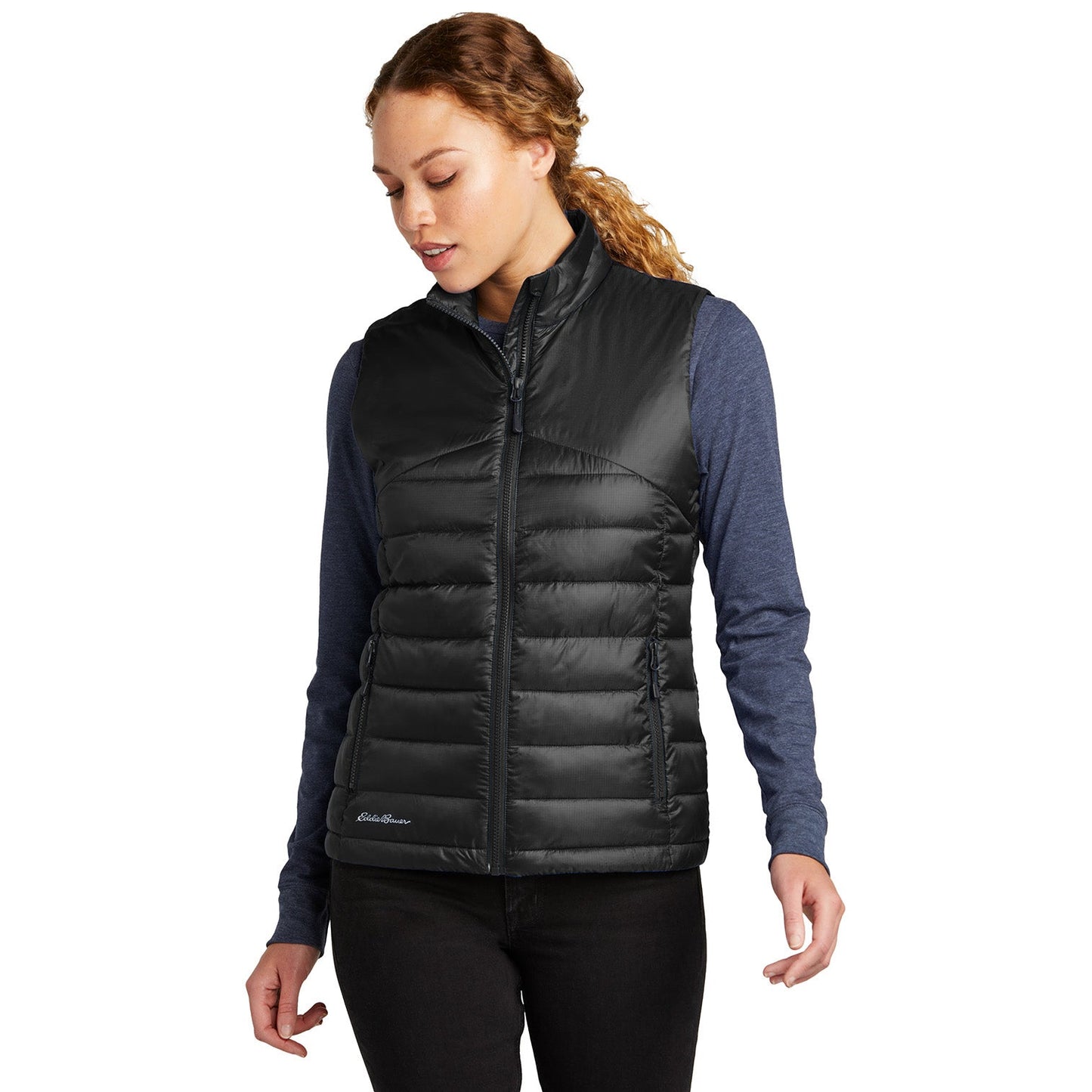 Deep Black Vests - Eddie Bauer - Warm Quilted Design