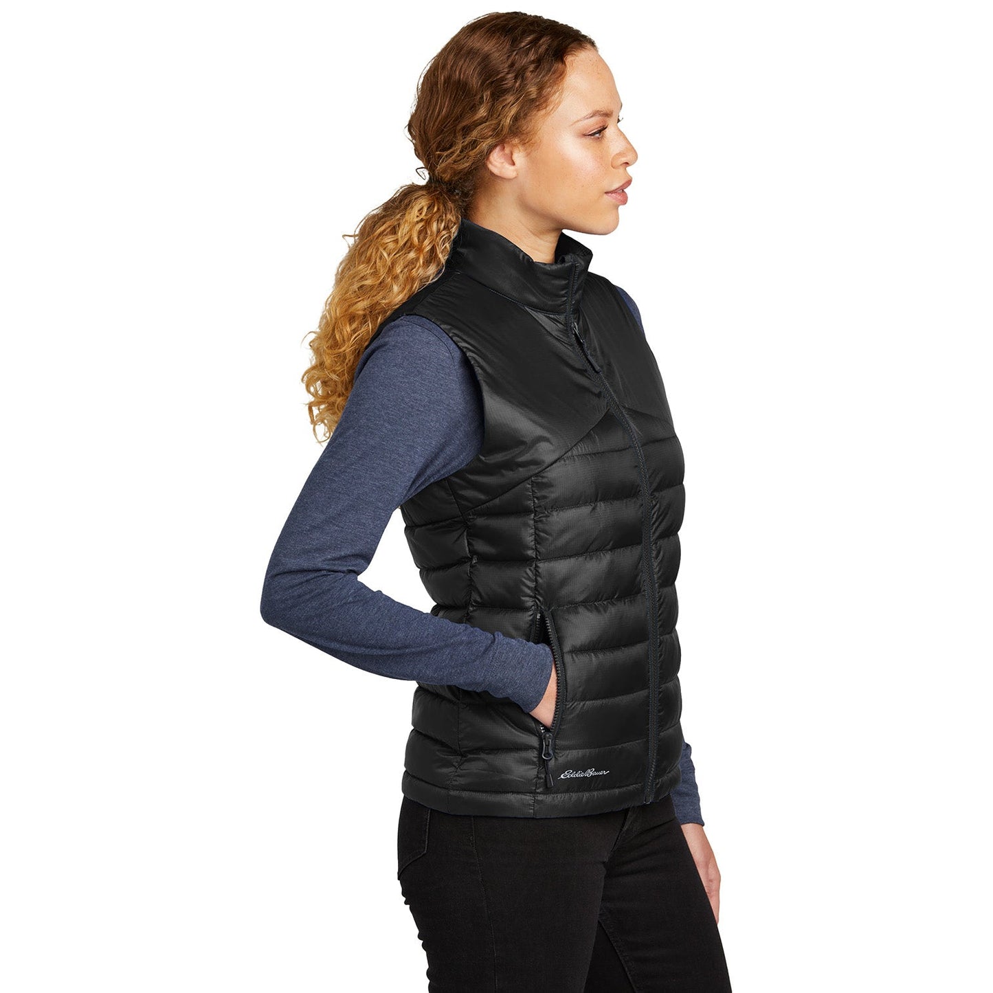 Deep Black Vests - Eddie Bauer - Warm Quilted Design