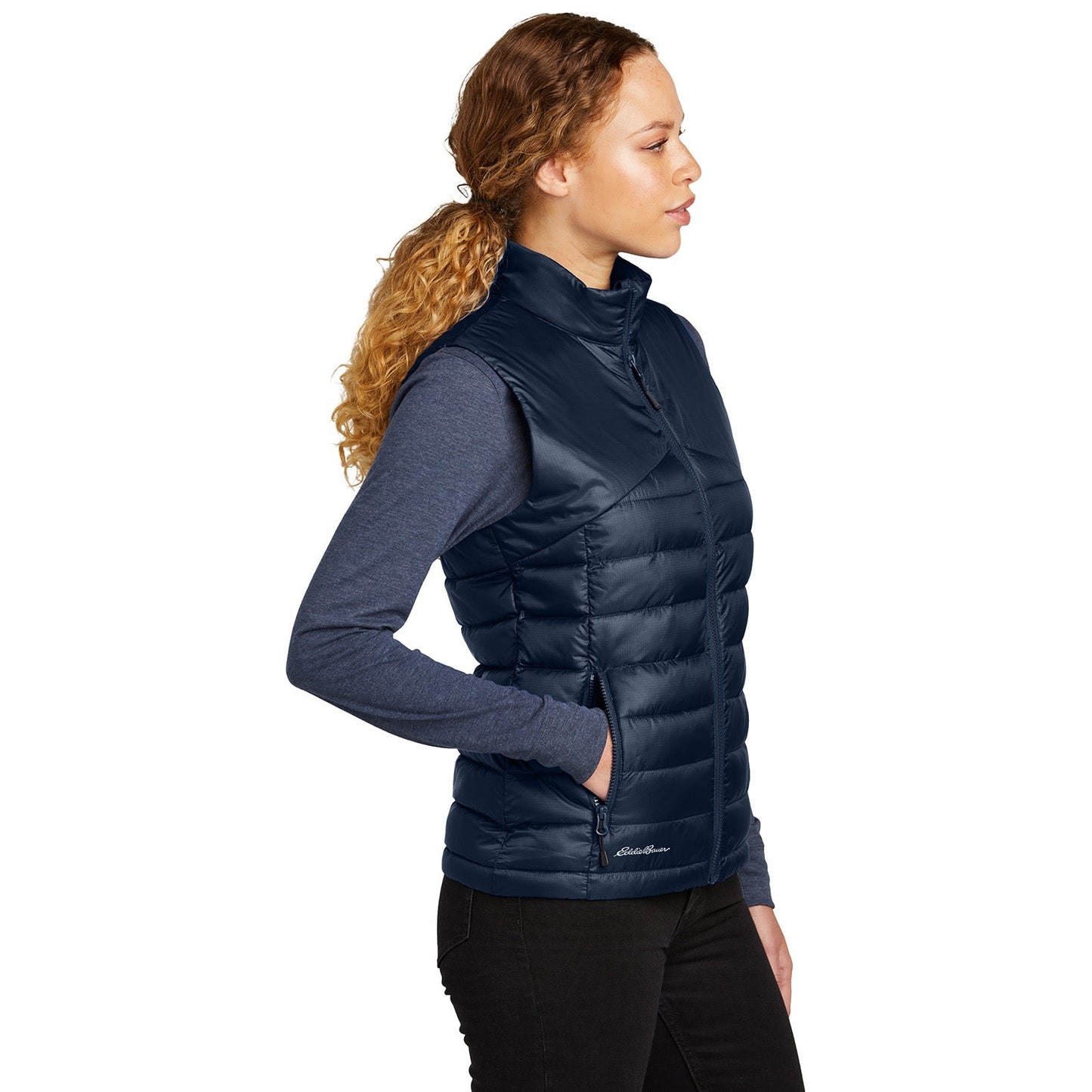 Deep Black Vests - Eddie Bauer - Warm Quilted Design