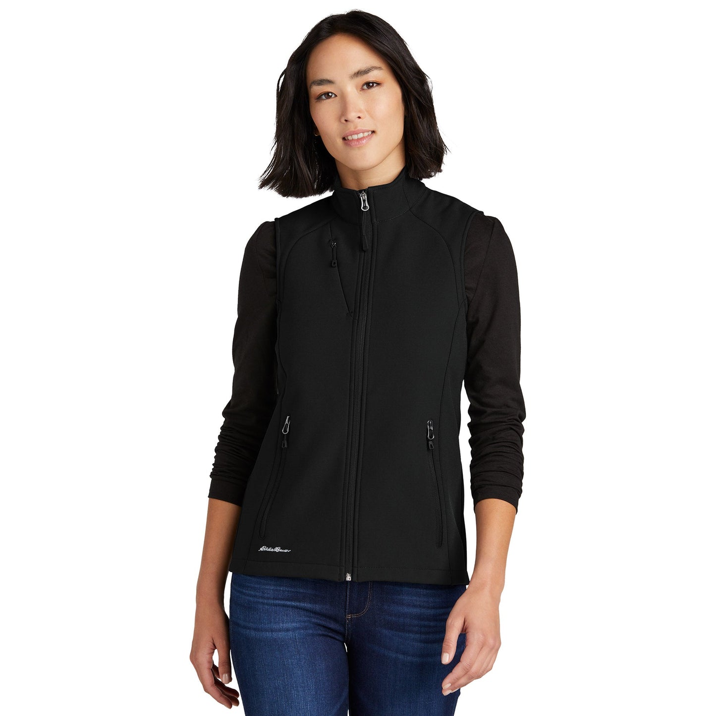 Deep Black Vests - Eddie Bauer - Stretch Soft Shell