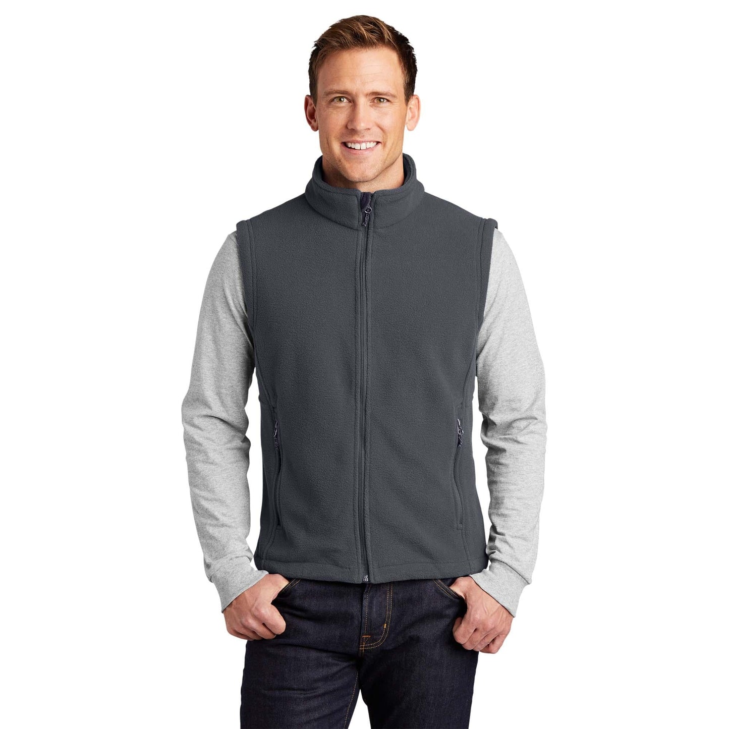 Black Fleece Vest - Port Authority - Ultra-Soft Comfort
