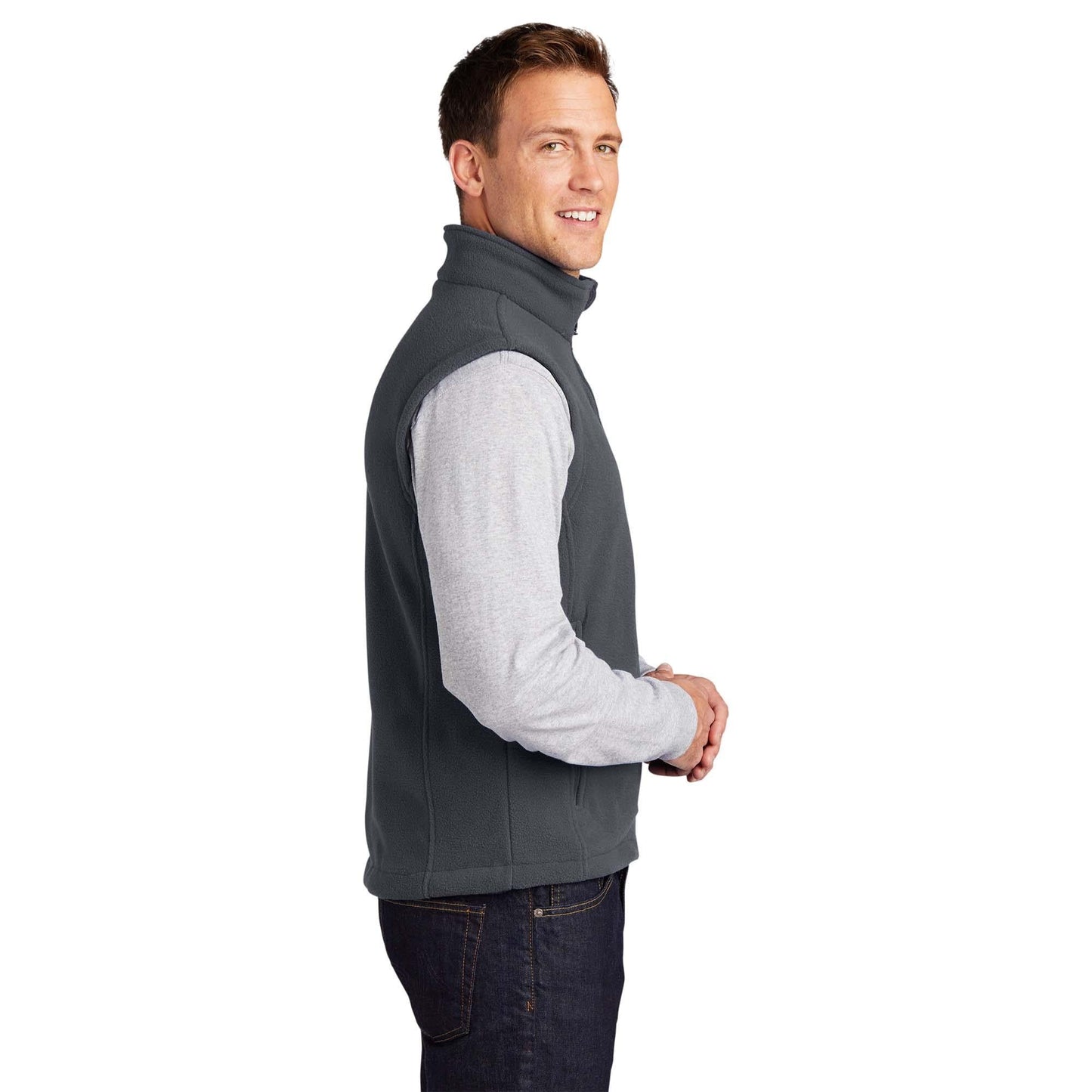 Black Fleece Vest - Port Authority - Ultra-Soft Comfort