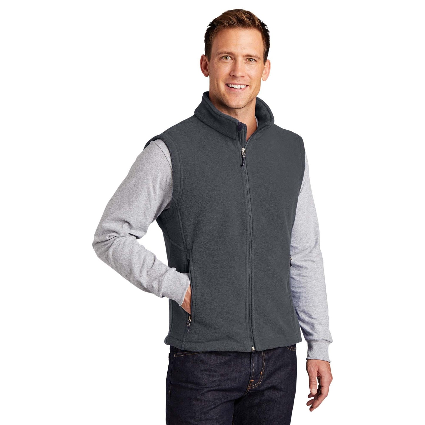 Black Fleece Vest - Port Authority - Ultra-Soft Comfort