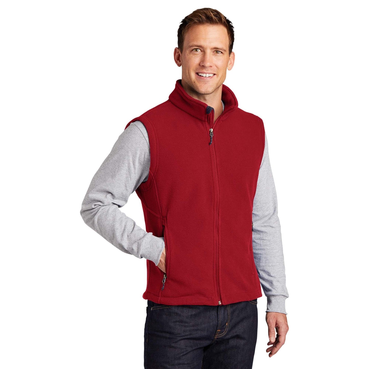 Black Fleece Vest - Port Authority - Ultra-Soft Comfort