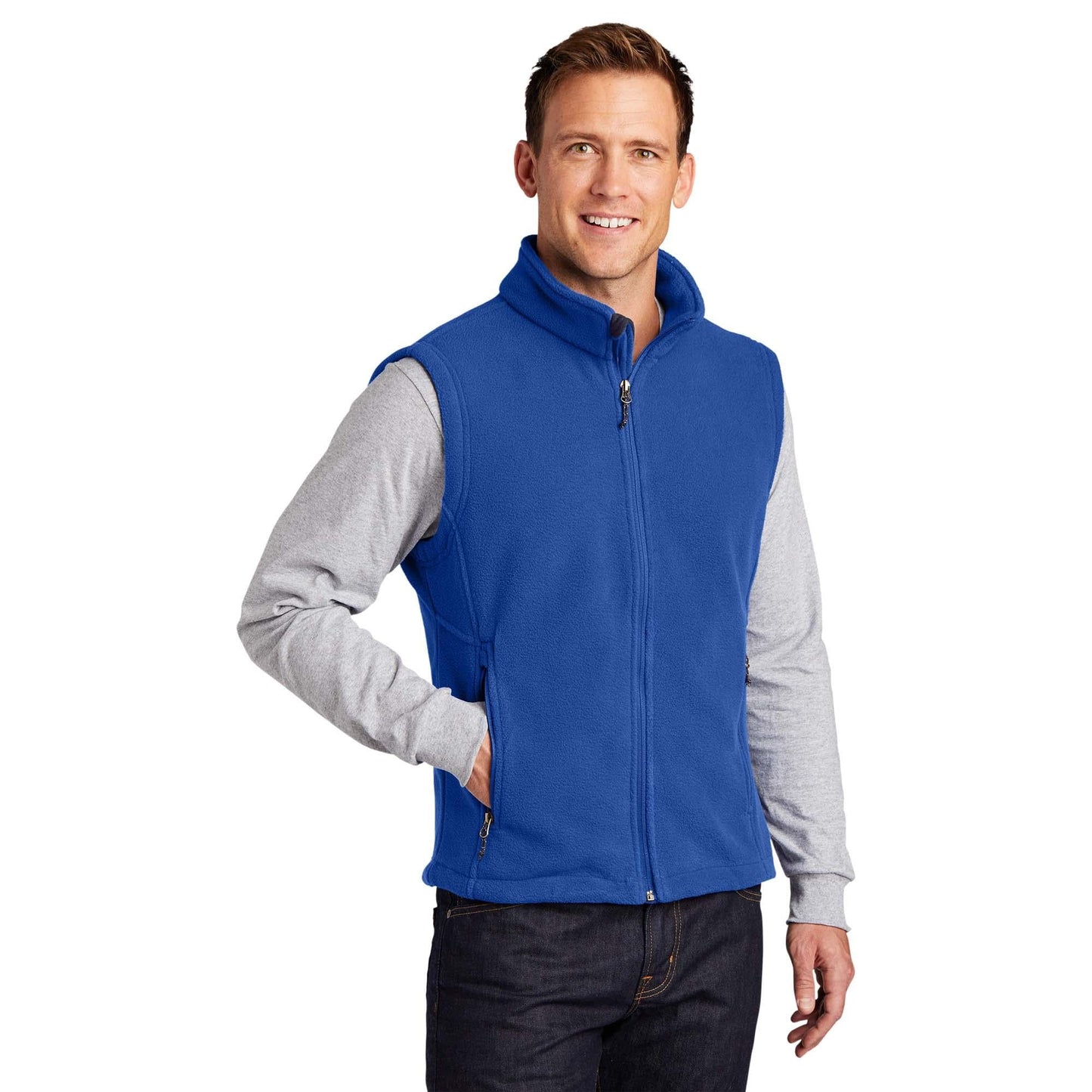 Black Fleece Vest - Port Authority - Ultra-Soft Comfort