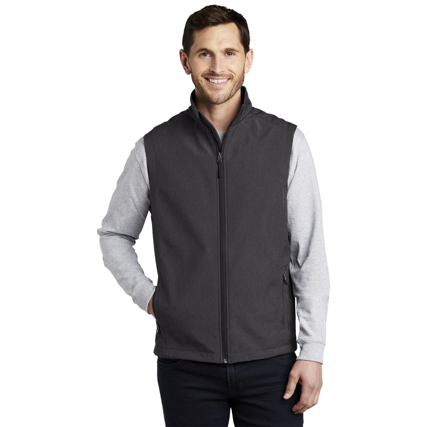 Battleship Grey Vests - Port Authority - Stylish Shell Design