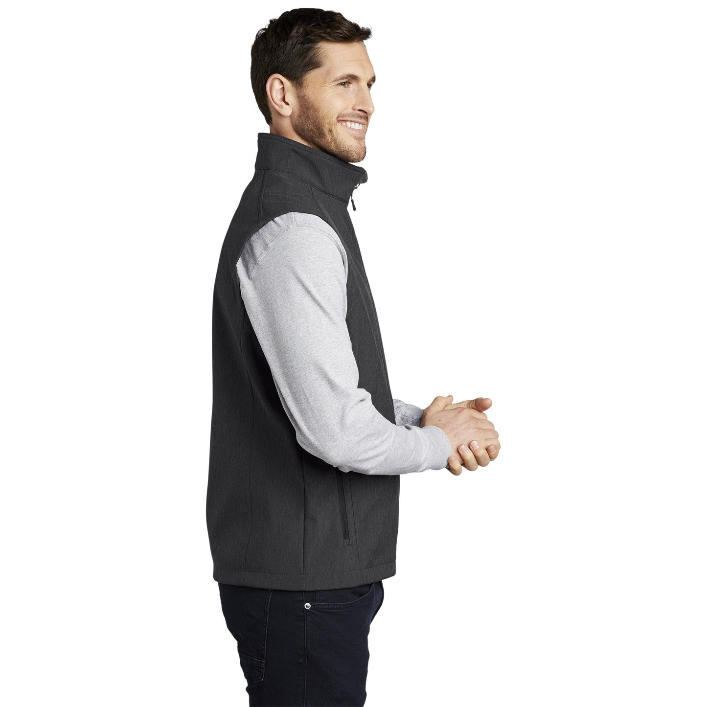 Battleship Grey Vests - Port Authority - Stylish Shell Design