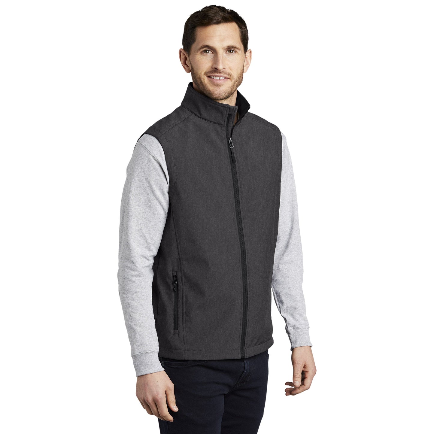 Battleship Grey Vests - Port Authority - Stylish Shell Design
