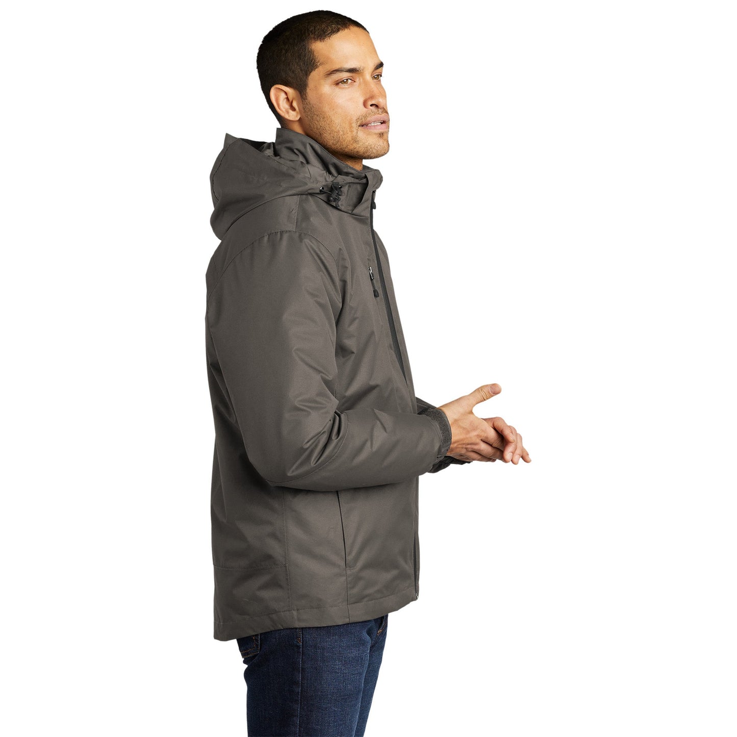 Black Waterproof Jacket - Port Authority - Versatile Outerwear