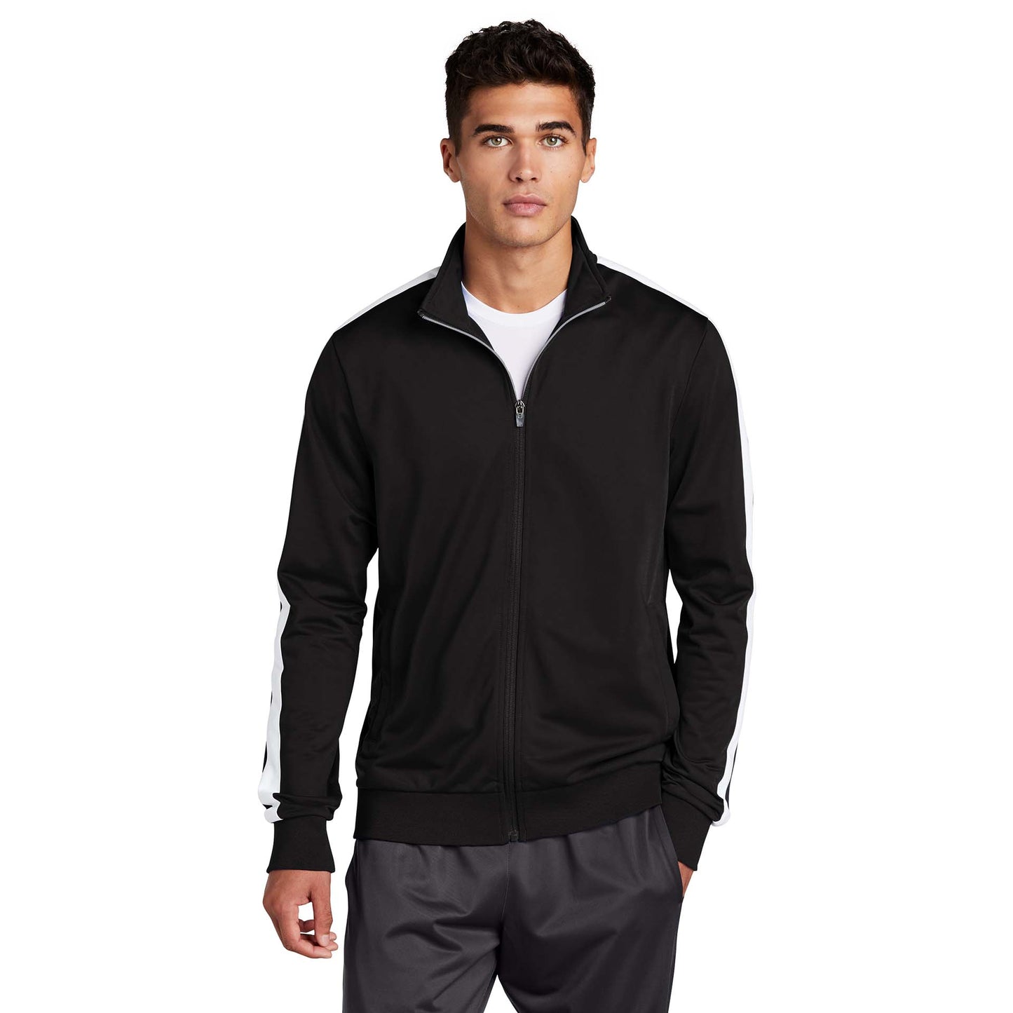 Black/Black Jacket - Sport-Tek - Soft Tricot Fabric