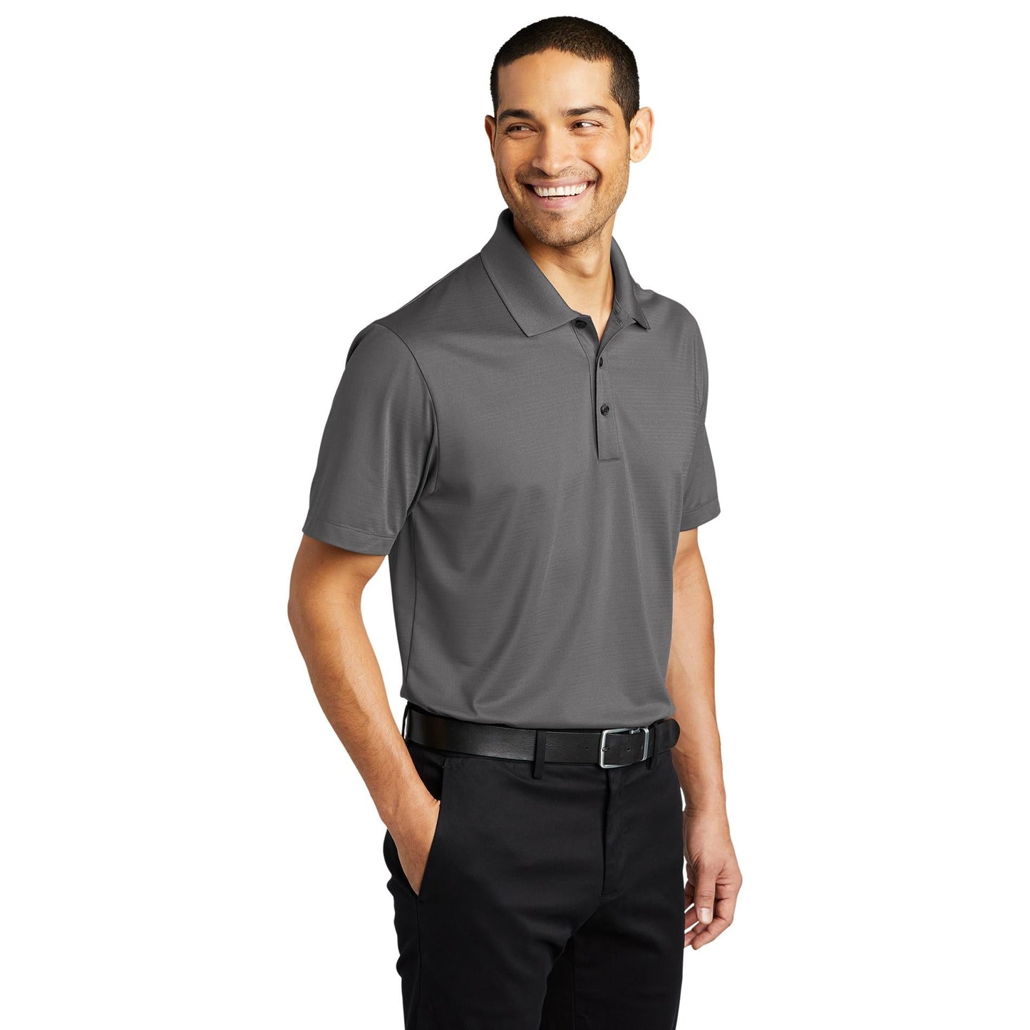 Deep Black Polo - Port Authority - Stretch Fabric