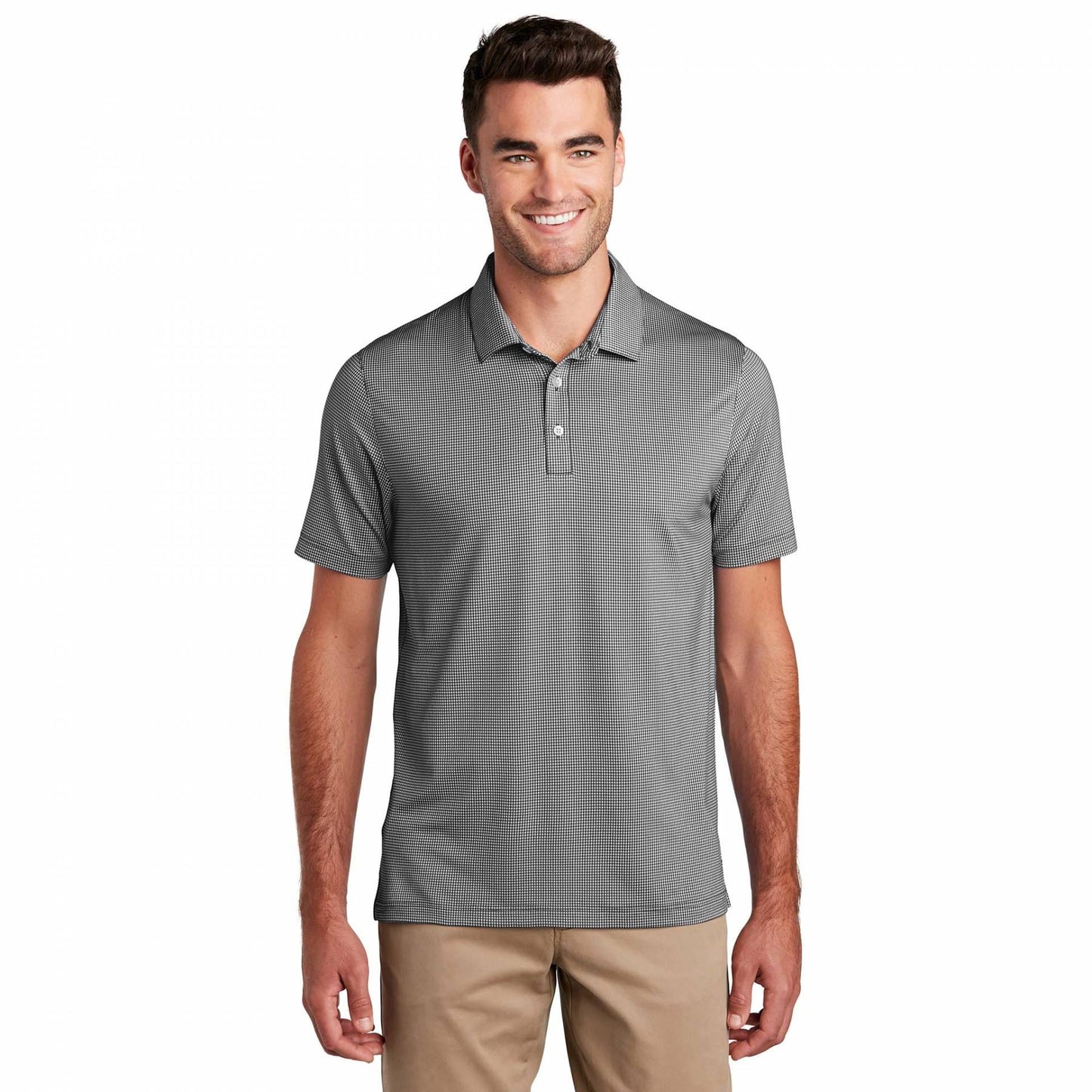 Black/White Polo Shirts - Port Authority - Stylish Comfort