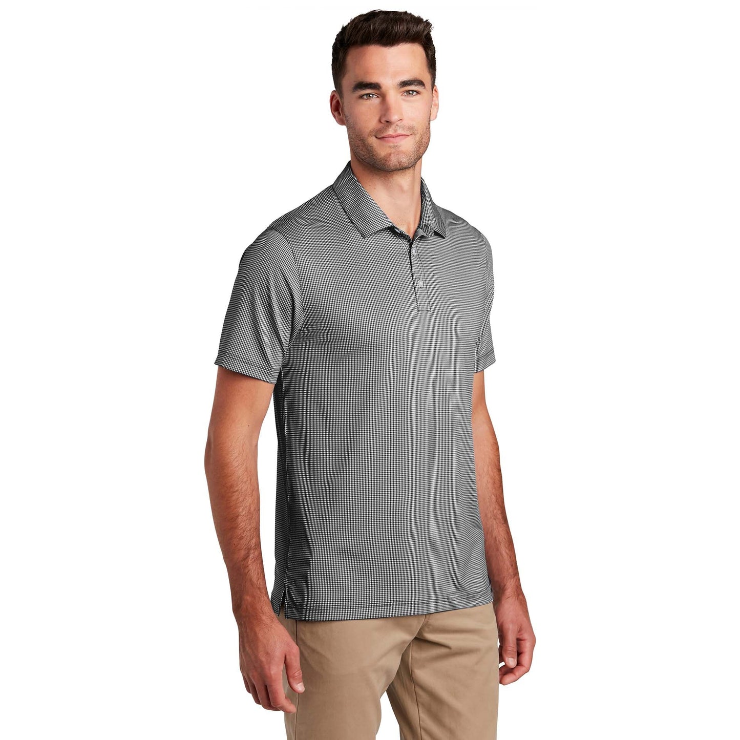 Black/White Polo Shirts - Port Authority - Stylish Comfort