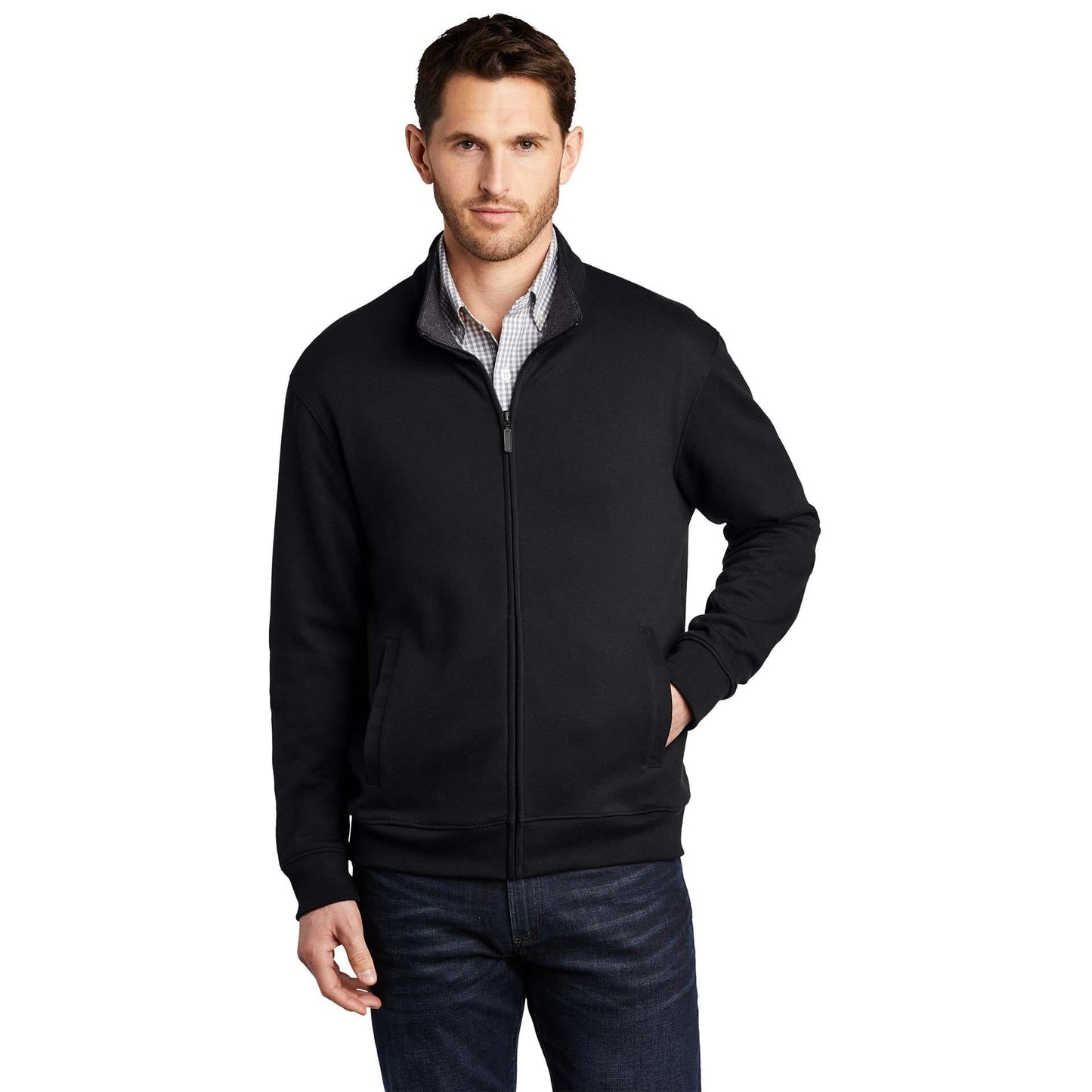 Charcoal Heather Sweatshirt - Port Authority - Soft Fabric