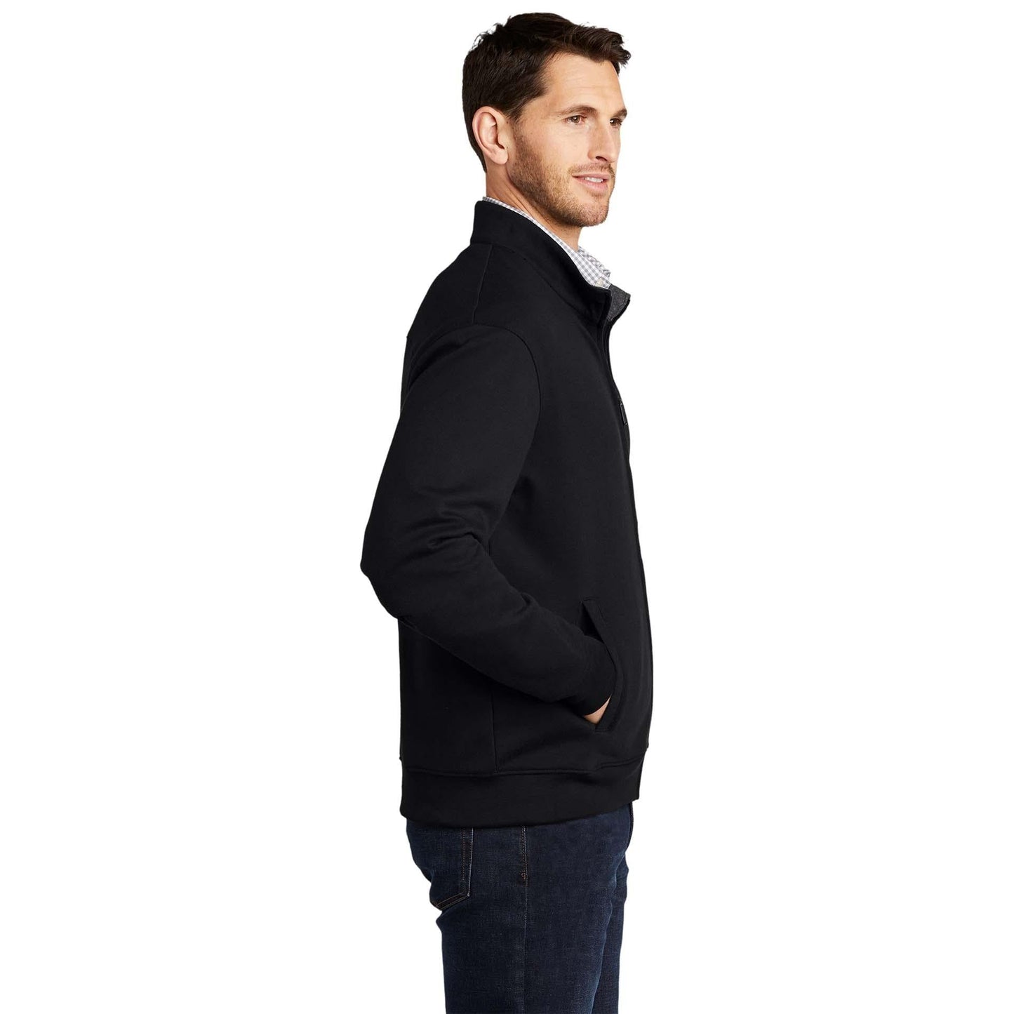 Charcoal Heather Sweatshirt - Port Authority - Soft Fabric